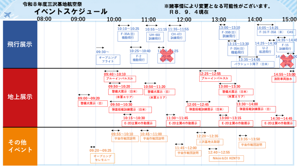 イベントスケジュール