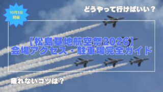 【松島基地航空祭2026】アクセス・駐車場完全ガイド